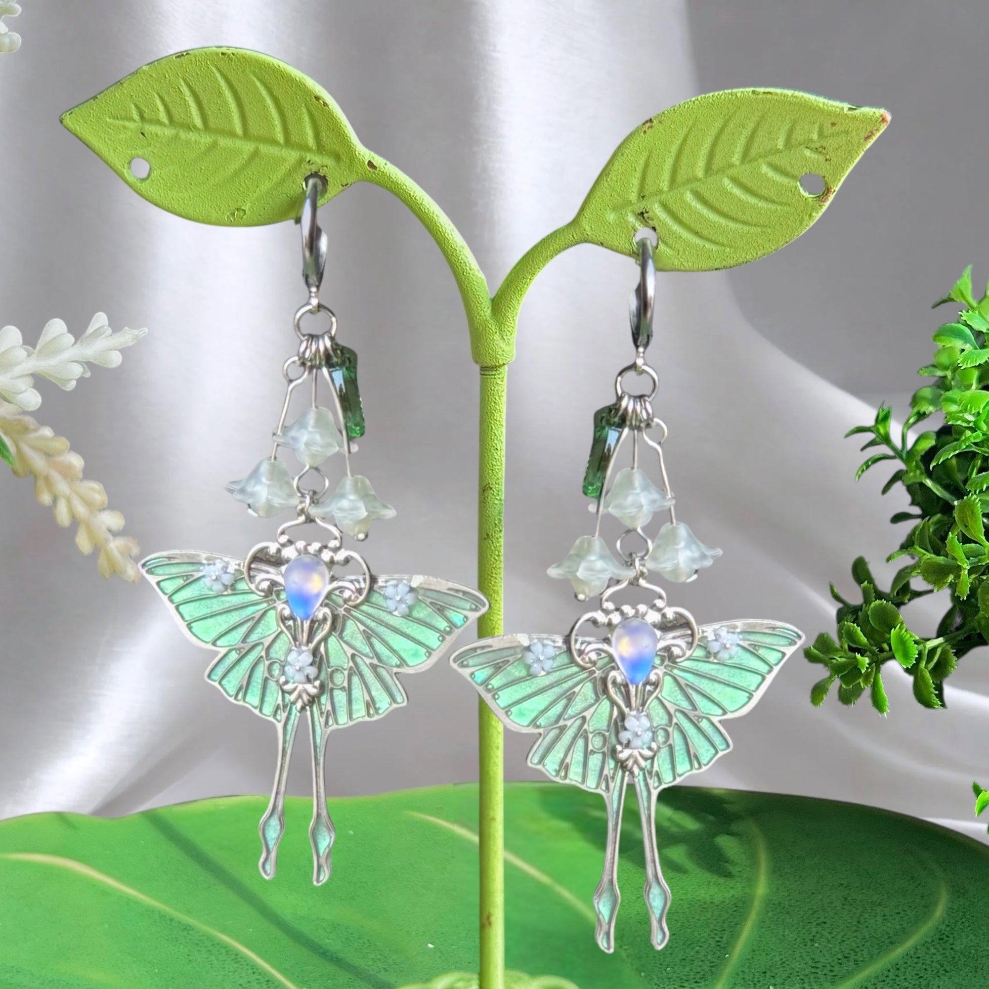 Silver Steel Dewdrop Earrings