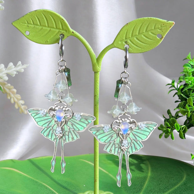 Silver Steel Dewdrop Earrings