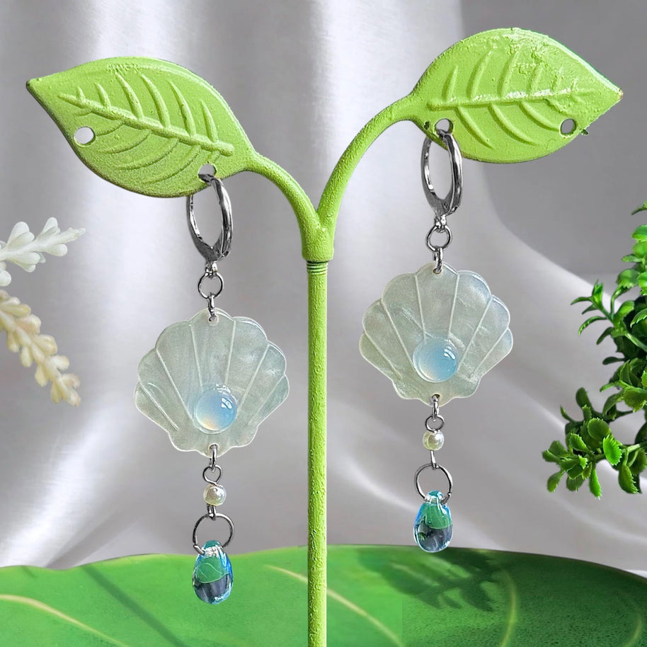 Golden or Silver Steel Shell Earrings