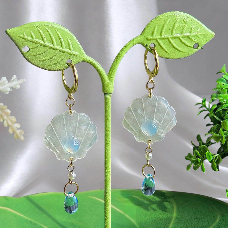 Golden or Silver Steel Shell Earrings