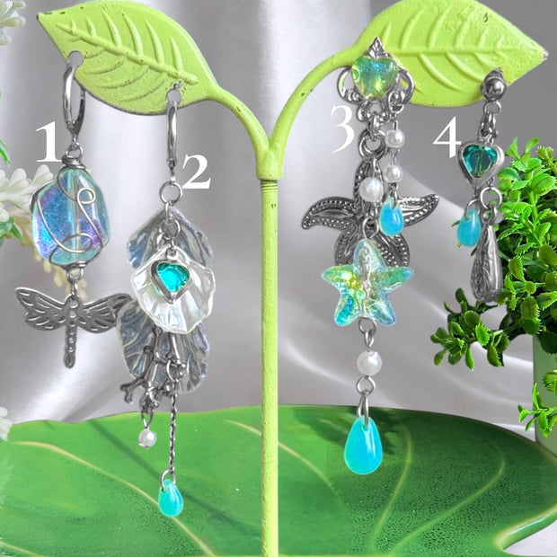 Golden or Silver Stainless Steel Meridia Earrings 1pcs