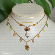 Golden Stainless Steel Fall Necklaces