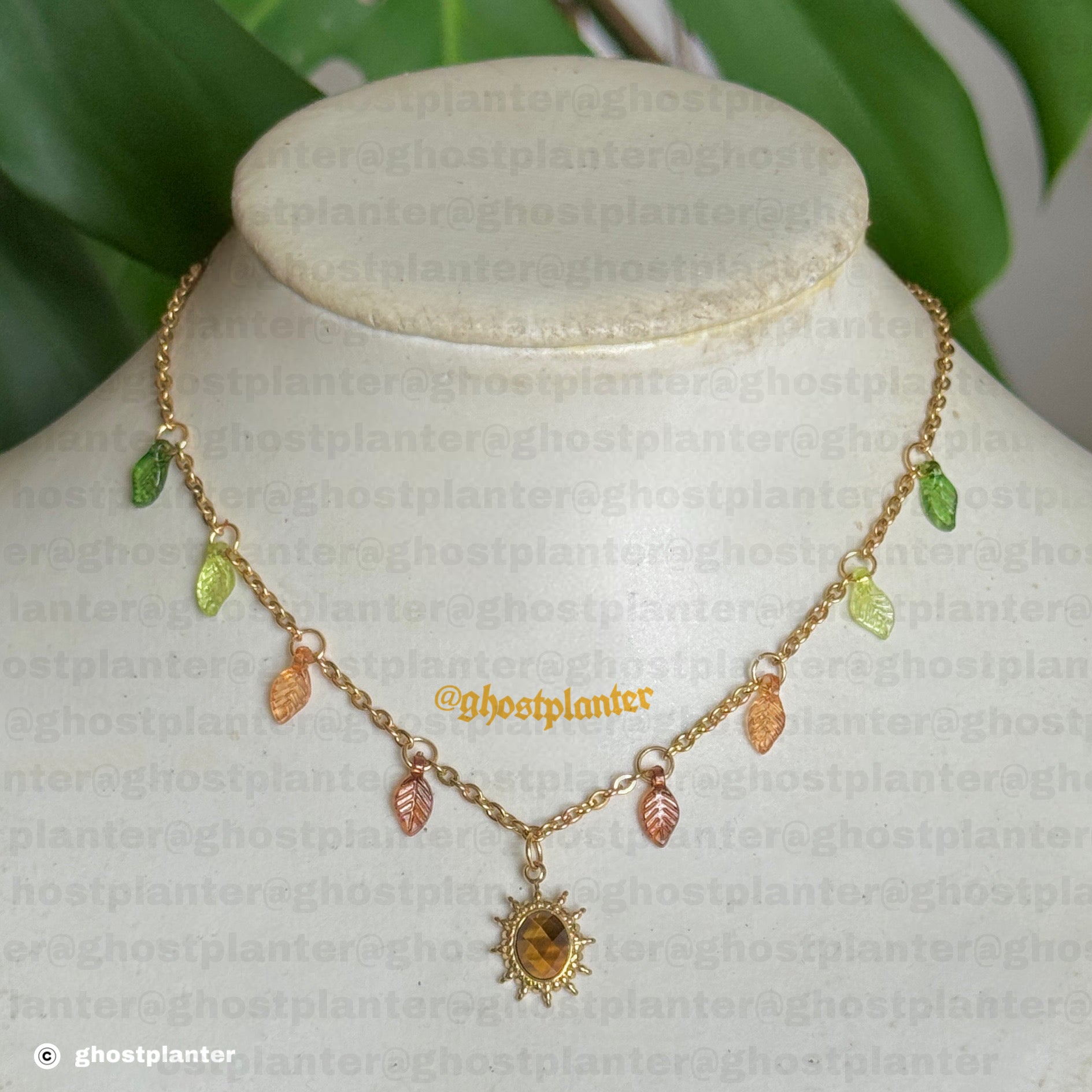 Golden Stainless Steel Fall Necklaces