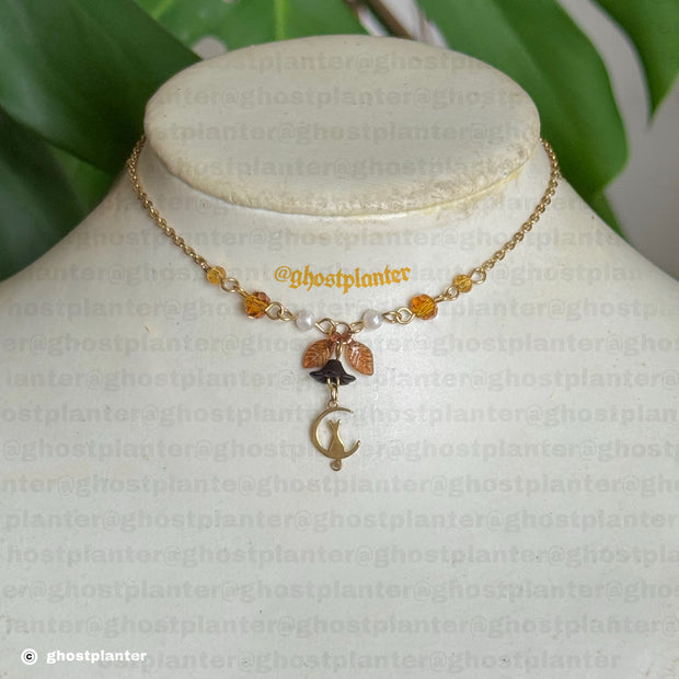 Golden Stainless Steel Fall Necklaces