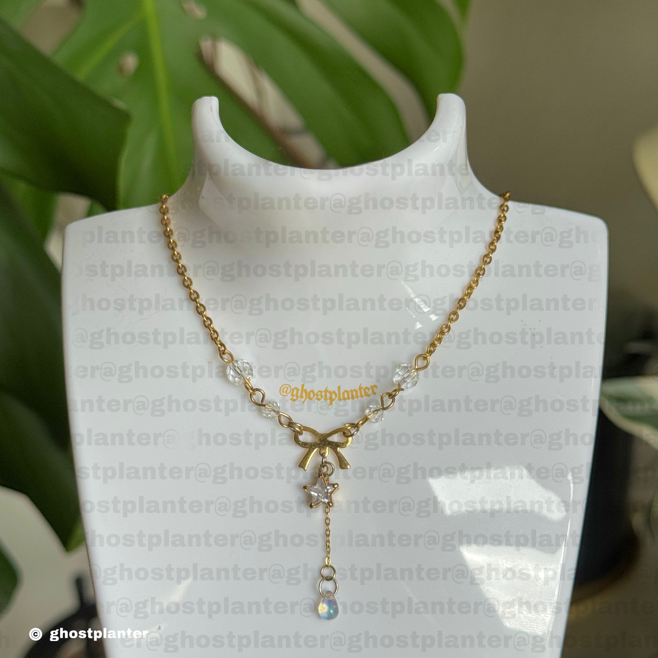 Golden or Silver Stainless Steel Starlight Necklace or Earrings