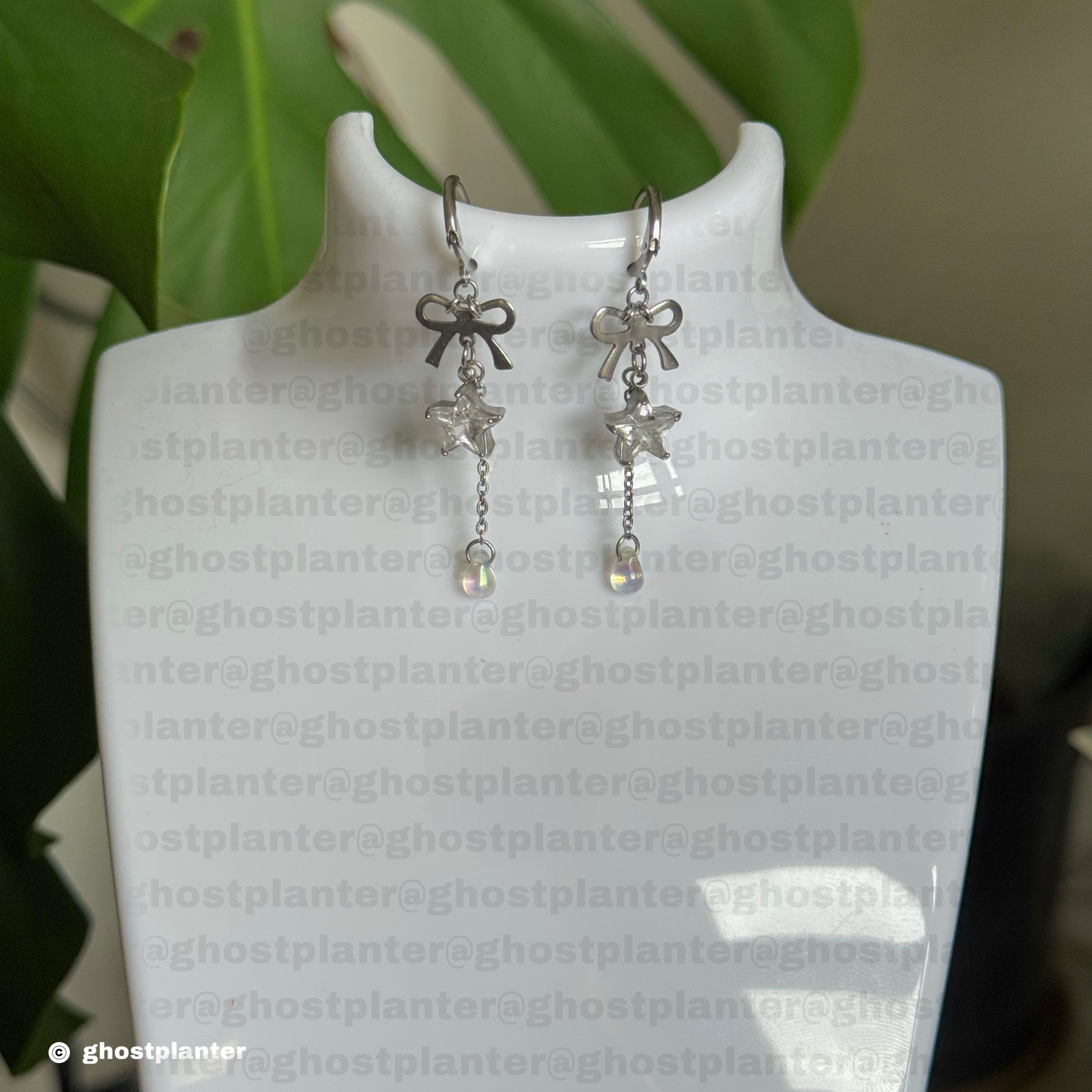 Golden or Silver Stainless Steel Starlight Necklace or Earrings