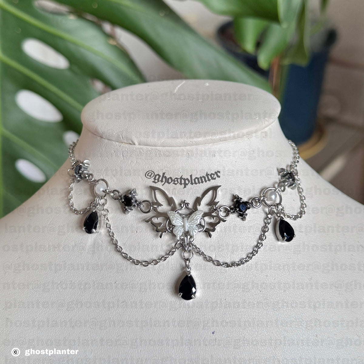 Silver Stainless Steel Willow Necklace