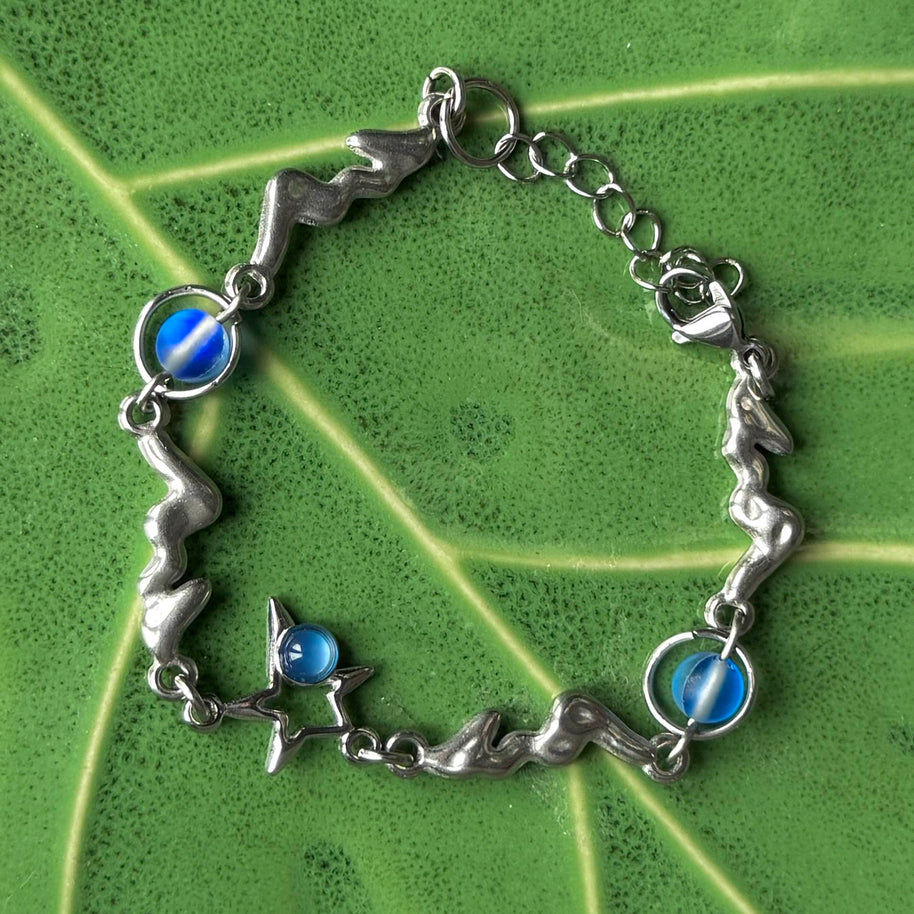 Silver Stainless Steel Jimin Bracelet
