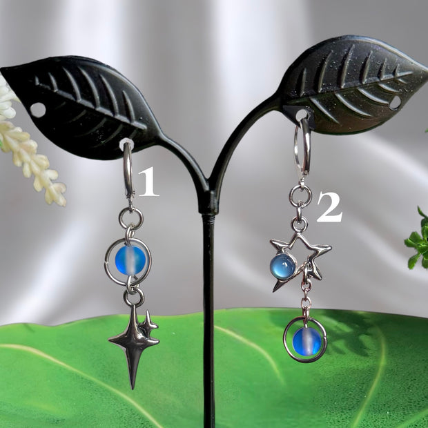 Silver Stainless Steel Jimin Earrings (1pcs)
