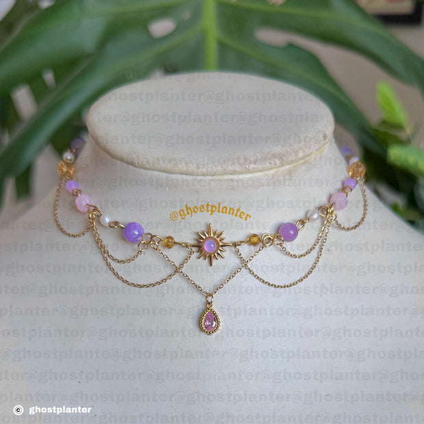 Golden Stainless Steel Rapunzel Sun Choker