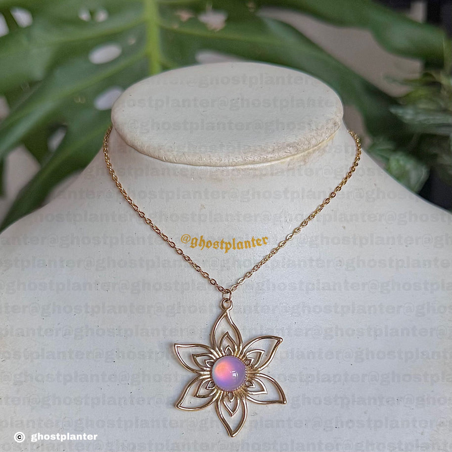 Golden Stainless Steel Rapunzel Simple Sun Necklace
