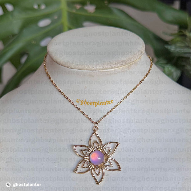 Golden Stainless Steel Rapunzel Simple Sun Necklace
