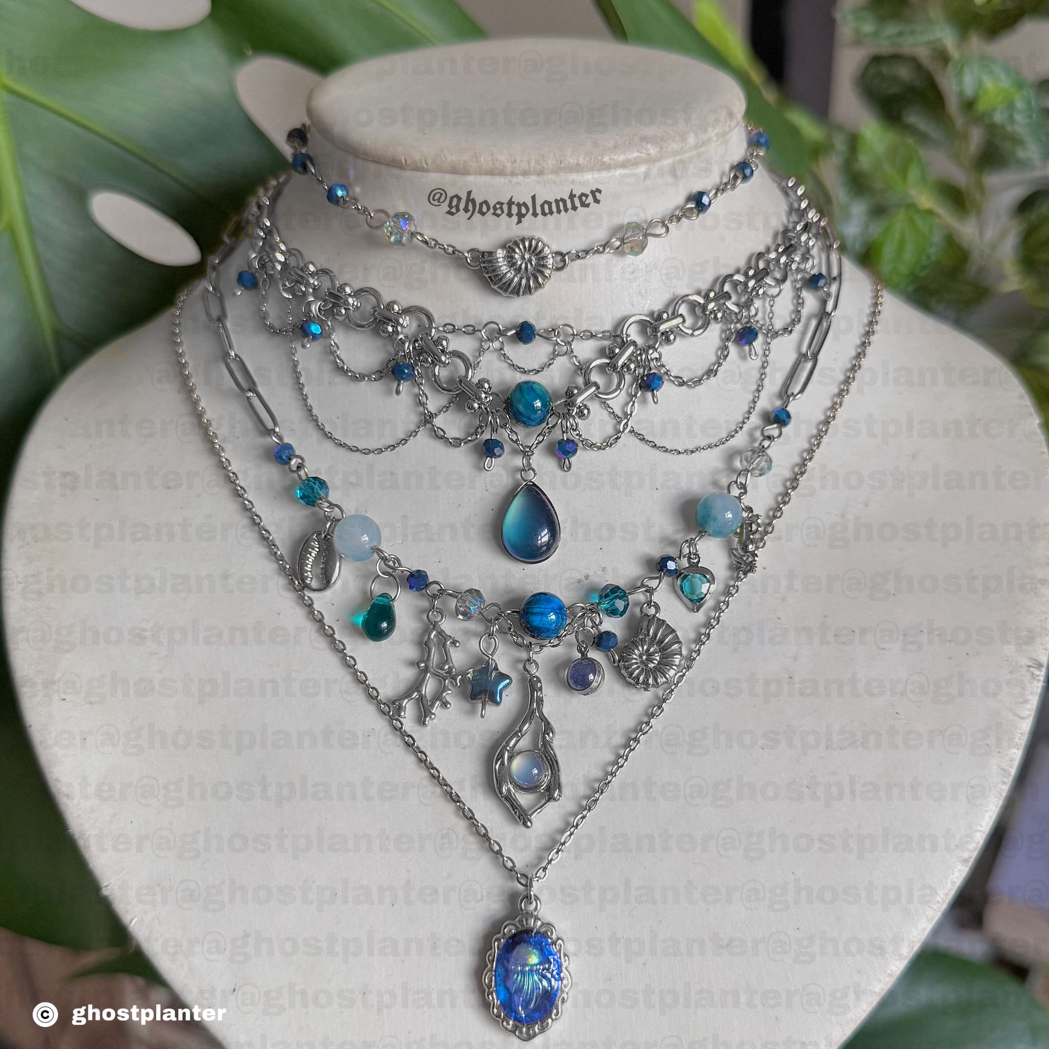 Golden or Silver Stainless Steel Siren Layering Necklaces