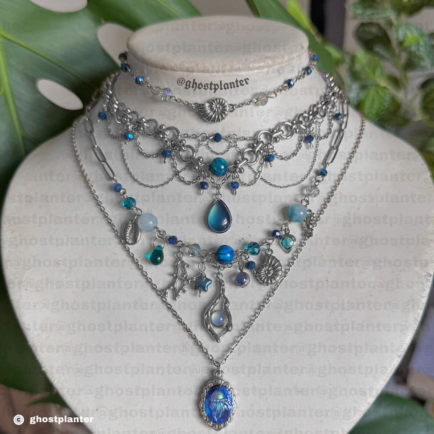 Golden or Silver Stainless Steel Siren Layering Necklaces