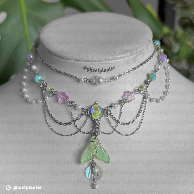 Golden or Silver Stainless Steel With or W/O Top Layer Little Mermaid Necklace