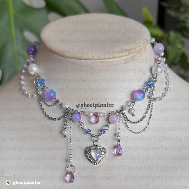 Golden or Silver Stainless Steel Asymmetrical Coralina Necklace