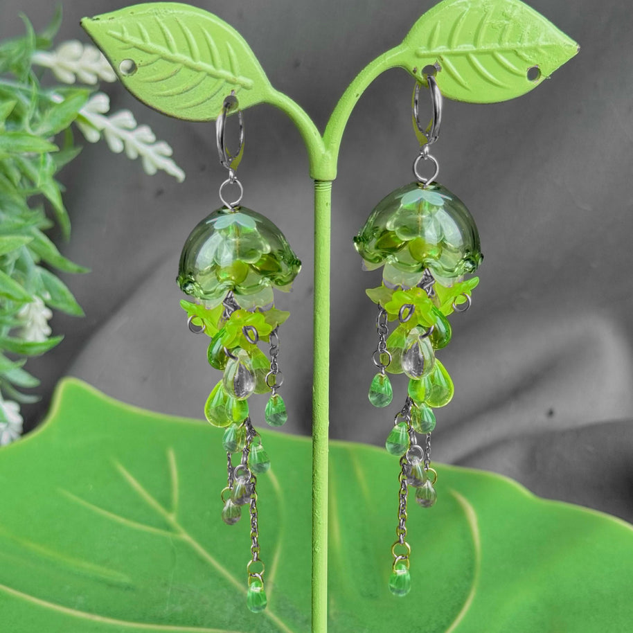 Customizable Steel Jellyfish Earrings Designs 1-6