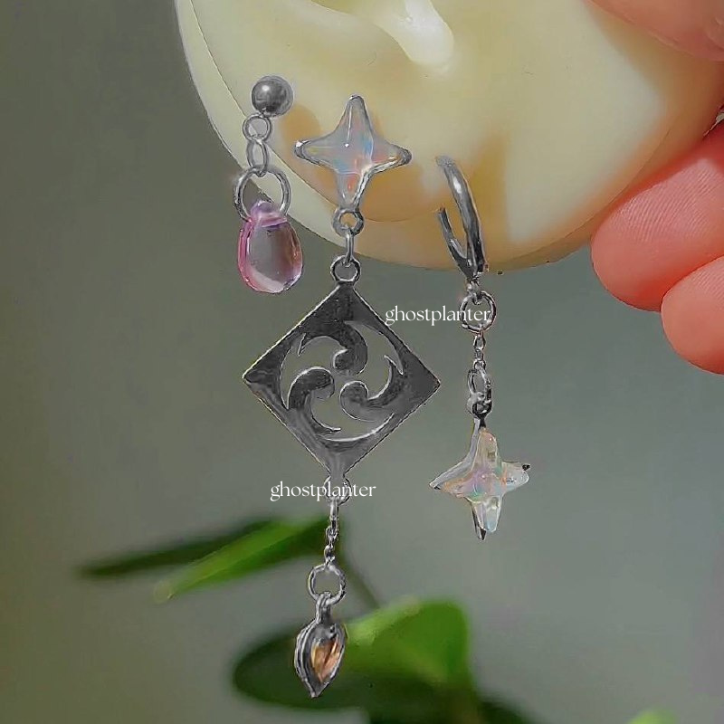 Silver / Golden Steel Genshin Earringpieces