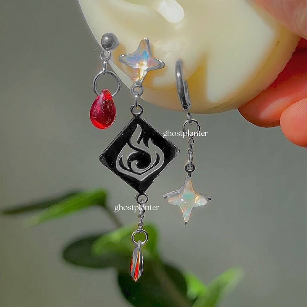 Silver / Golden Steel Genshin Earringpieces