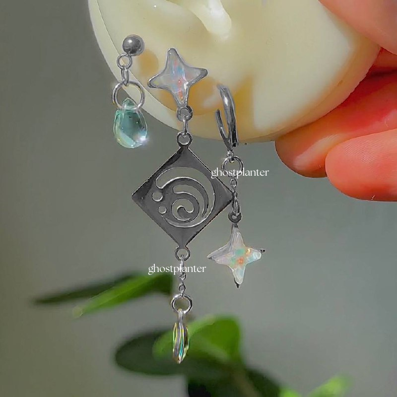 Silver / Golden Steel Genshin Earringpieces