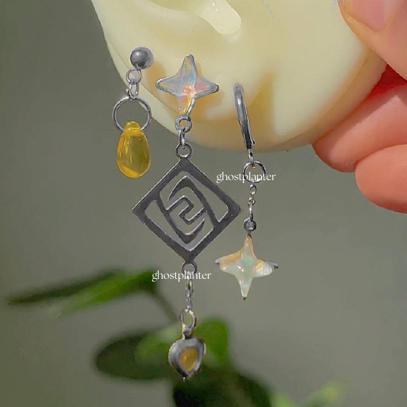 Silver / Golden Steel Genshin Earringpieces