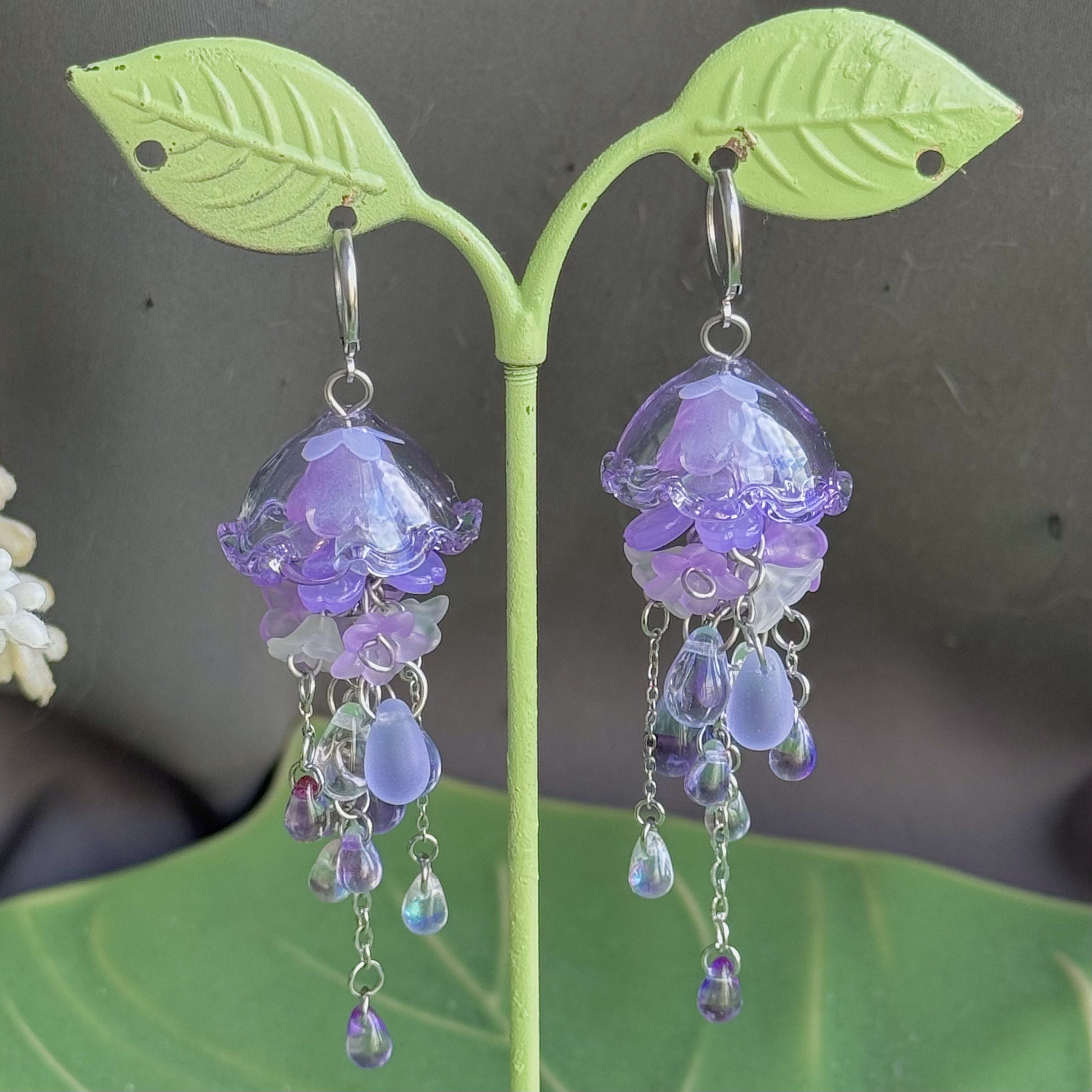 Customizable Steel Jellyfish Earrings Designs 1-6