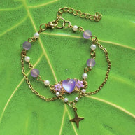 Golden Steel Purple Princess Bracelet