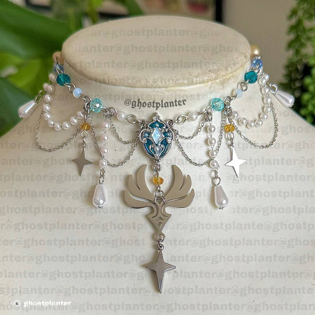 Silver Steel Jean Necklace