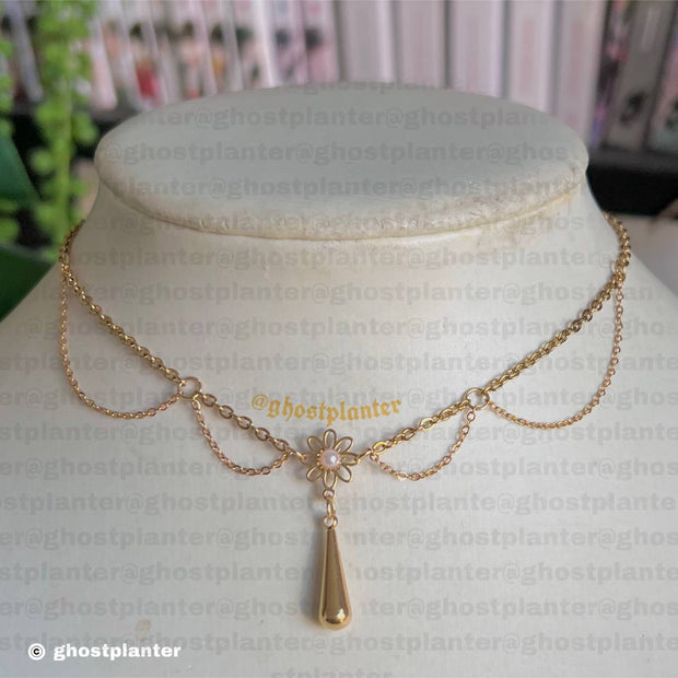 Golden or Silver  Steel Mel Necklace