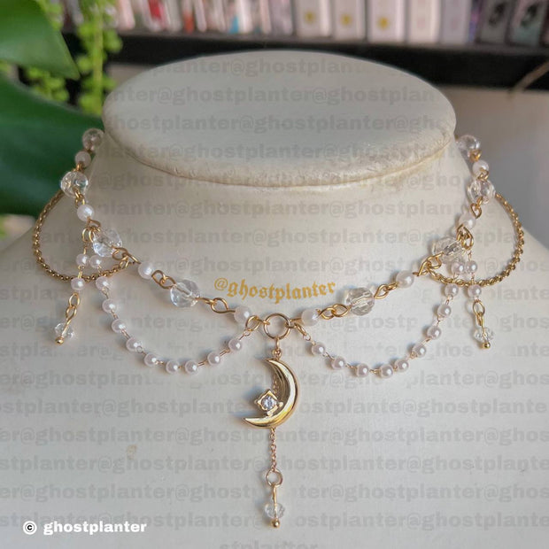 Golden or Silver Steel Kim Necklace