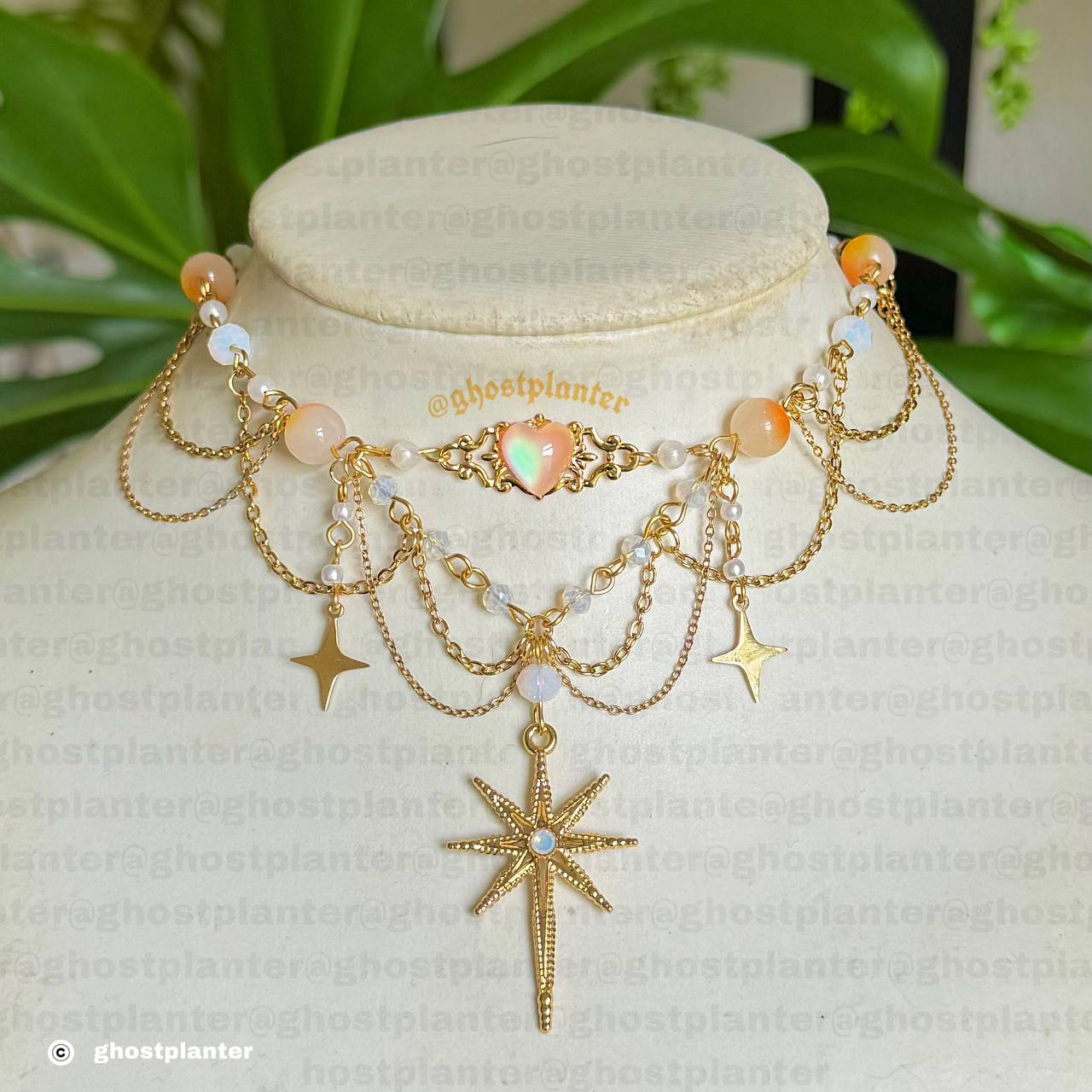 Golden Stainless Steel Desert Star Necklace