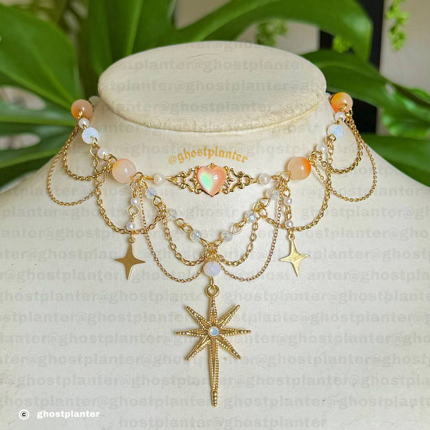 Golden Stainless Steel Desert Star Necklace