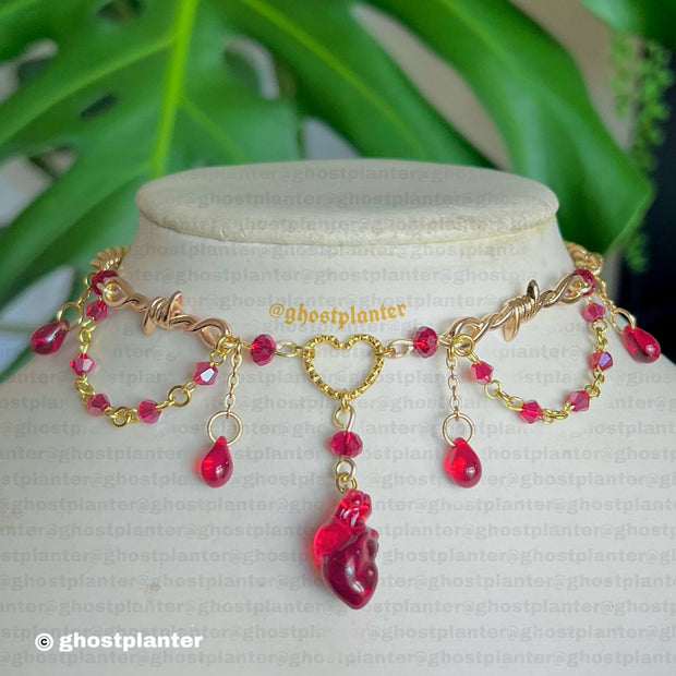 Golden Alloy Dangerous Love Necklace