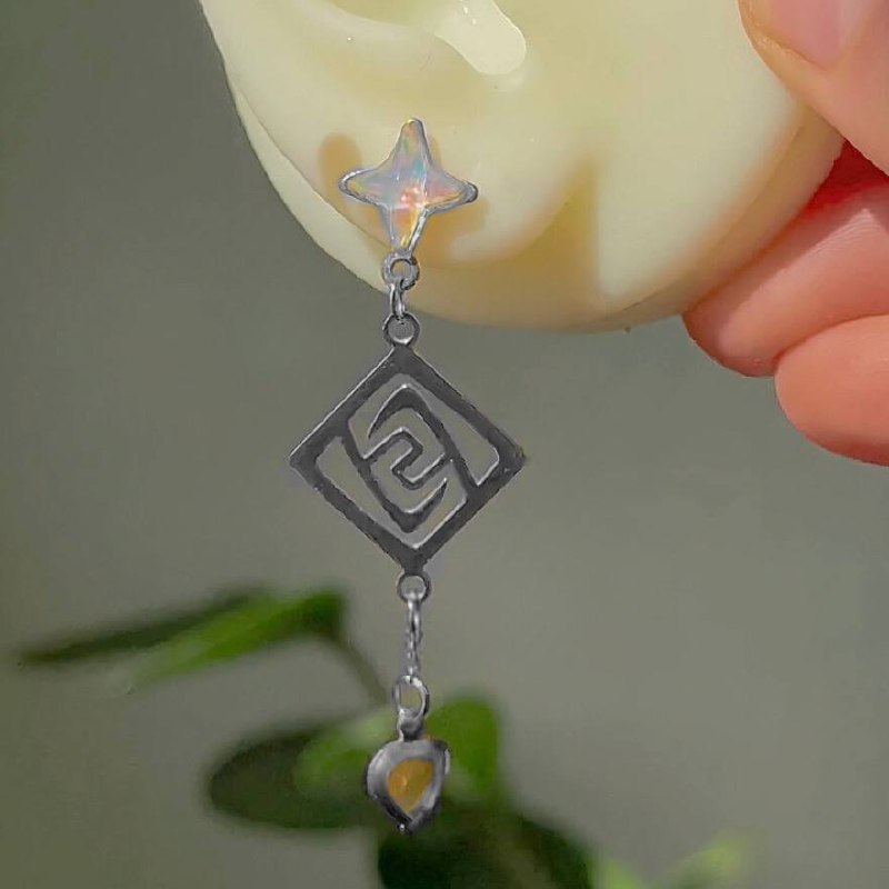 Silver / Golden Steel Genshin Earringpieces