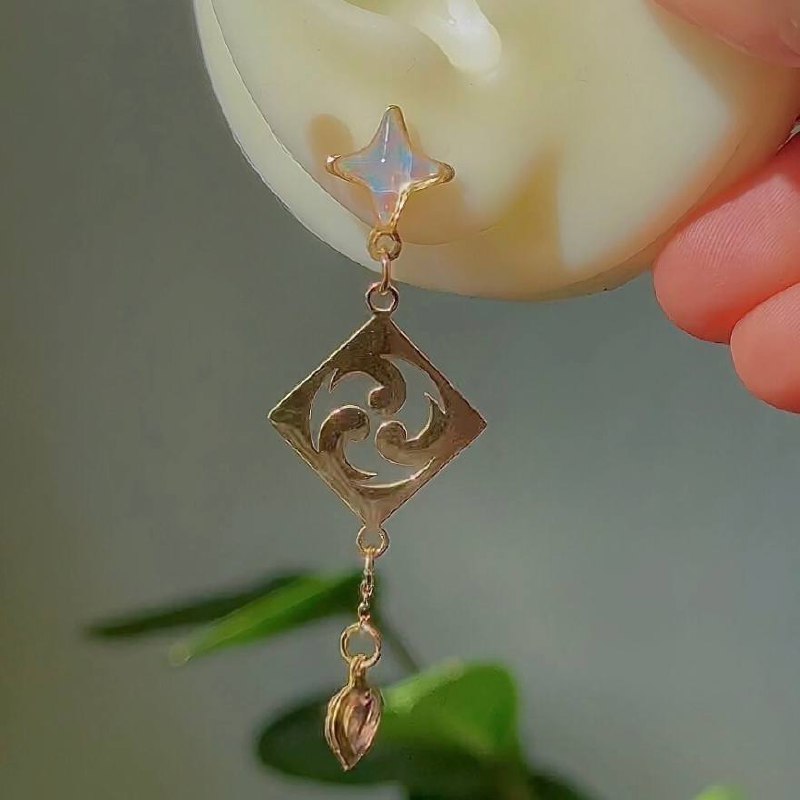 Silver / Golden Steel Genshin Earringpieces