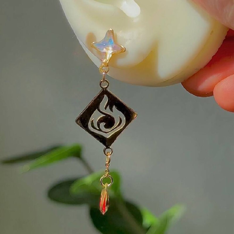 Silver / Golden Steel Genshin Earringpieces