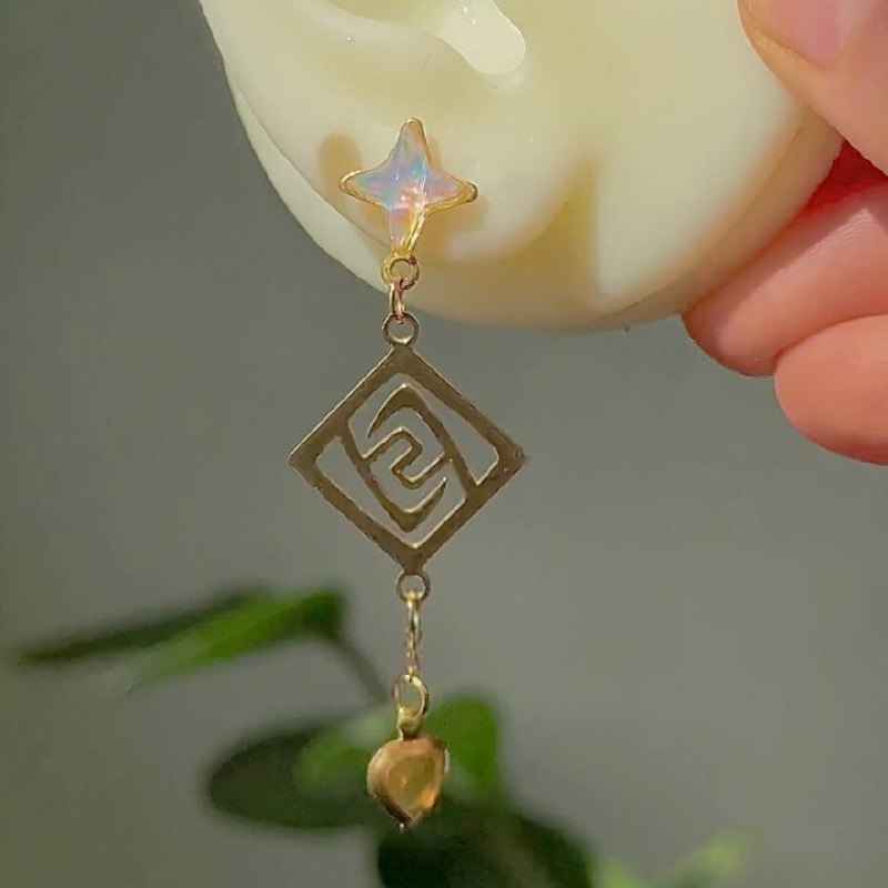 Silver / Golden Steel Genshin Earringpieces