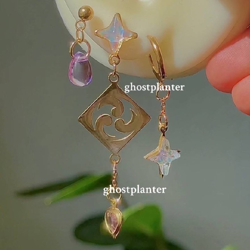 Silver / Golden Steel Genshin Earringpieces