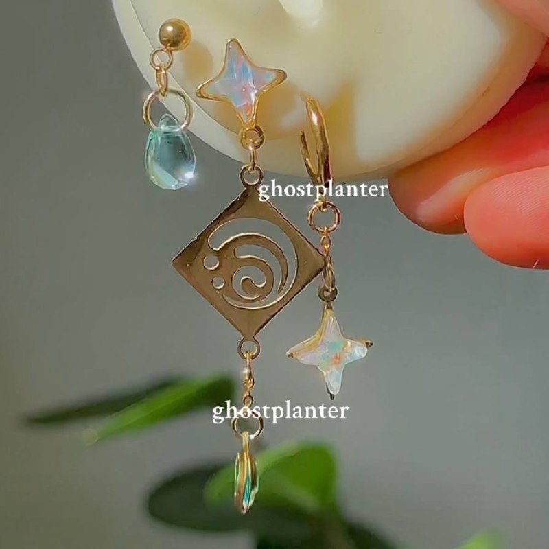 Silver / Golden Steel Genshin Earringpieces