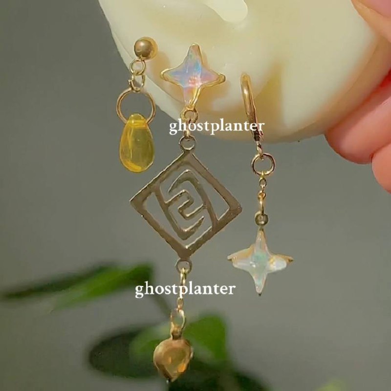 Silver / Golden Steel Genshin Earringpieces