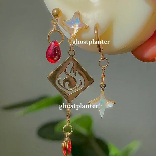 Silver / Golden Steel Genshin Earringpieces