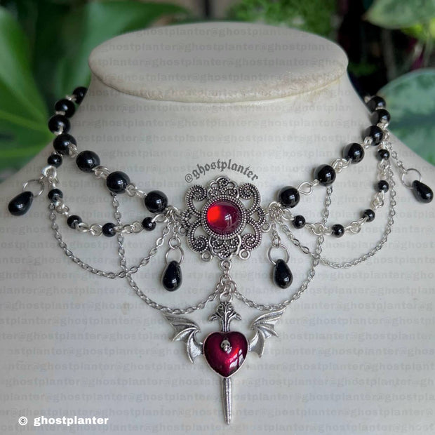 Silver Alloy Lovely Hell Necklace